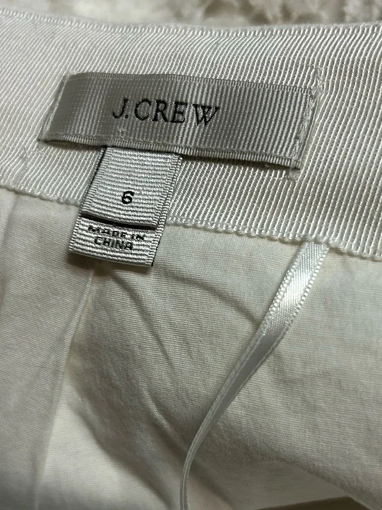 J. Crew Crisp White Ribbon Lace-Trim Cotton Skirt size 6 - Picture 5 of 6